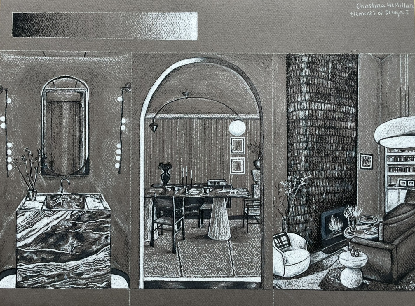 3 rooms design